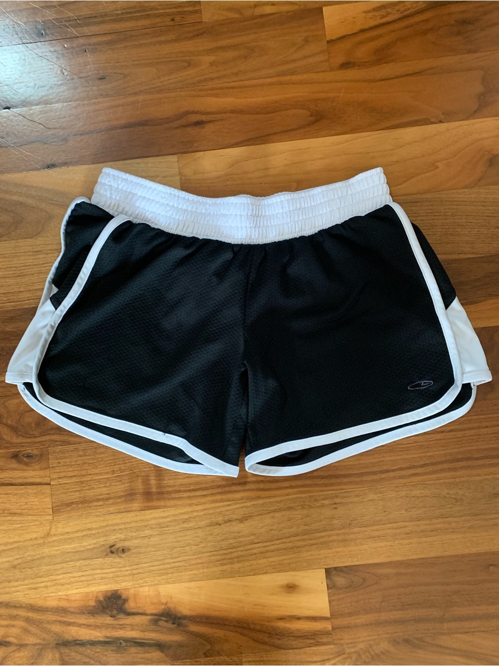 Champion Black Athletic Shorts with White Trim